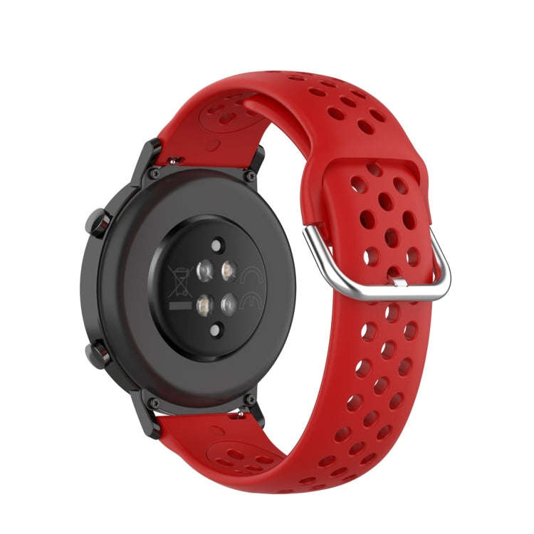 For Huawei Watch GT2 42MM 20mm Clasp Solid Color Sport Watch Band(Red)