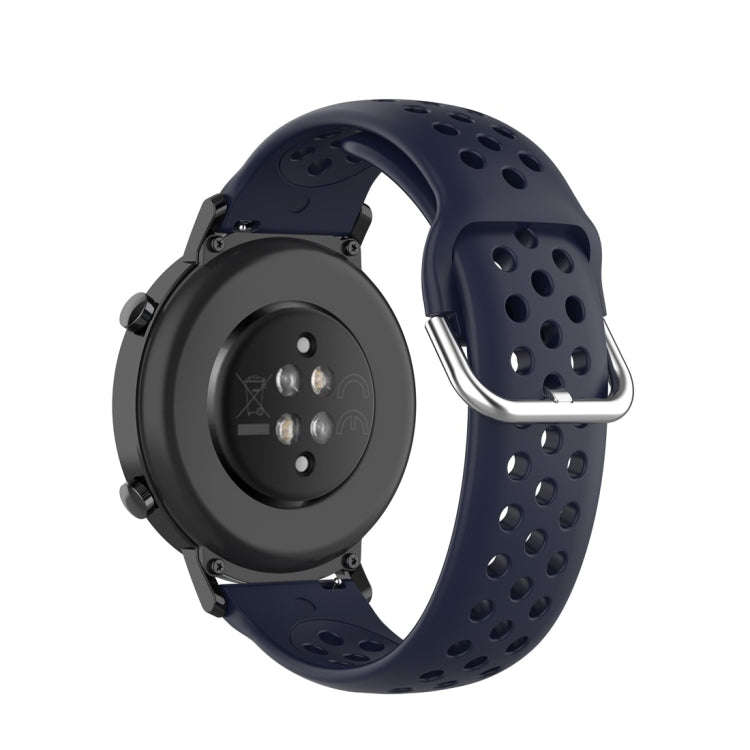 For Huawei Watch GT2 42MM 20mm Clasp Solid Color Sport Watch Band(Dark Blue)