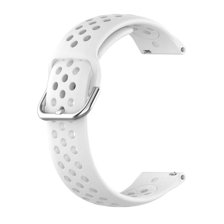 For Galaxy Watch Active2 / Active 20mm Clasp Solid Color Sport Watch Band(White)