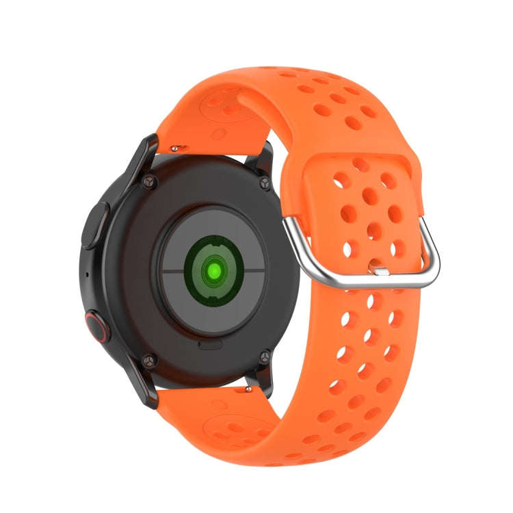 For Galaxy Watch Active2 / Active 20mm Clasp Solid Color Sport Watch Band(Orange)