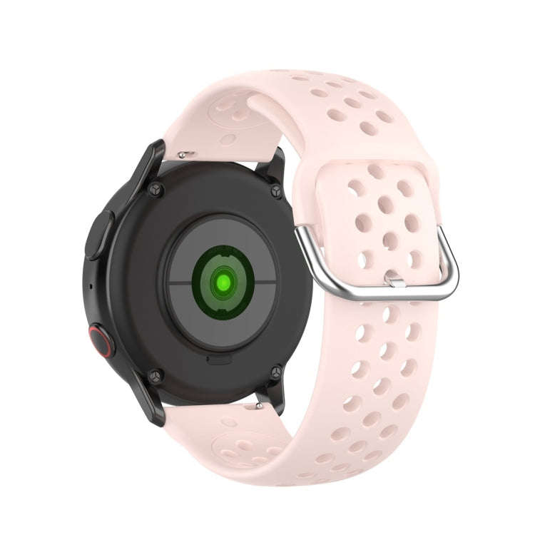For Galaxy Watch Active2 / Active 20mm Clasp Solid Color Sport Watch Band(Pink)