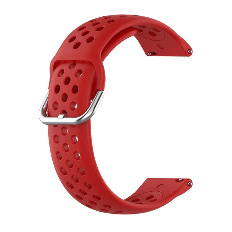 For Galaxy Watch Active2 / Active 20mm Clasp Solid Color Sport Watch Band(Red)