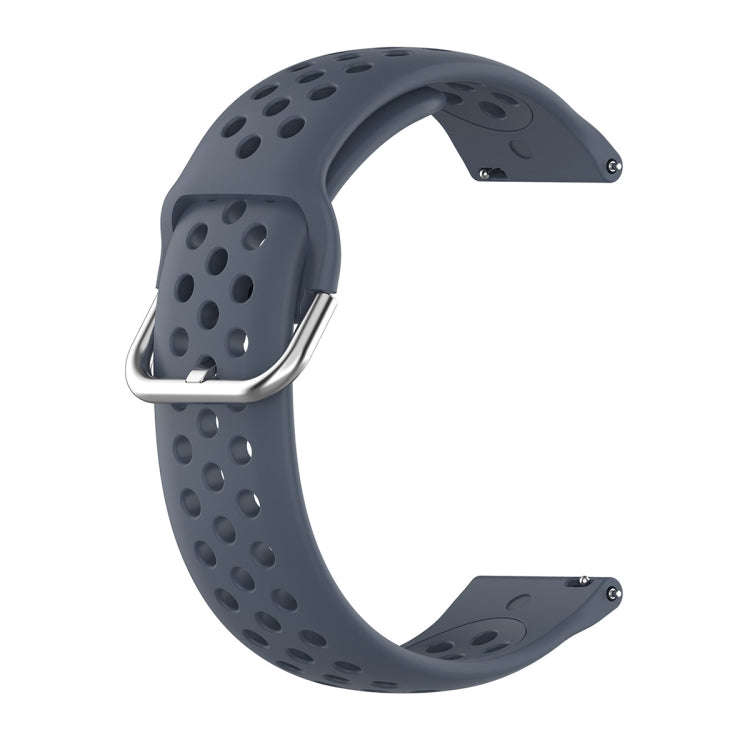 For Galaxy Watch Active2 / Active 20mm Clasp Solid Color Sport Watch Band(Grey)