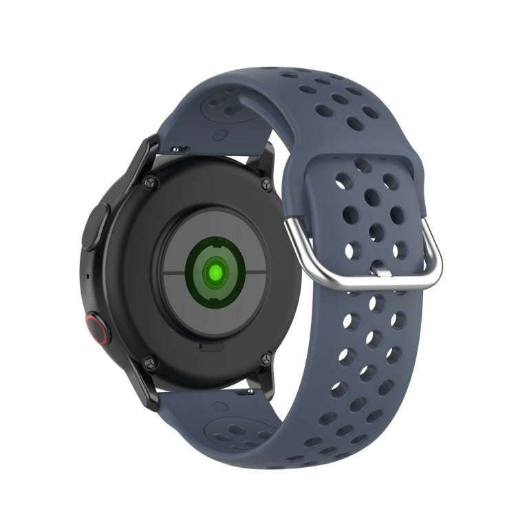 For Galaxy Watch Active2 / Active 20mm Clasp Solid Color Sport Watch Band(Grey)
