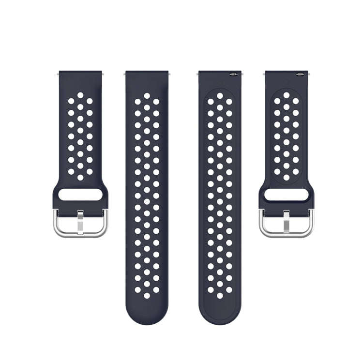 For Galaxy Watch Active2 / Active 20mm Clasp Solid Color Sport Watch Band(Dark Blue)