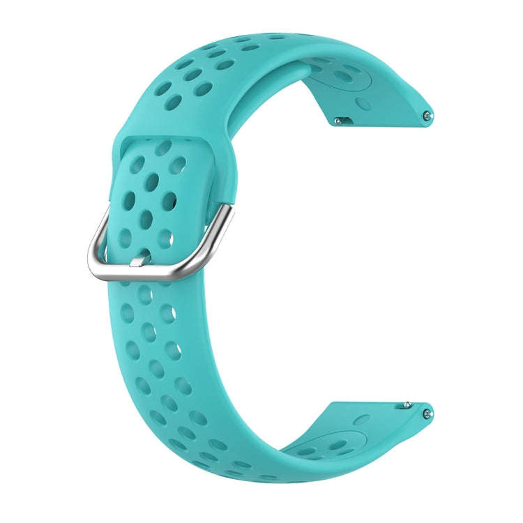 For Galaxy Watch Active2 / Active 20mm Clasp Solid Color Sport Watch Band(Mint Green)
