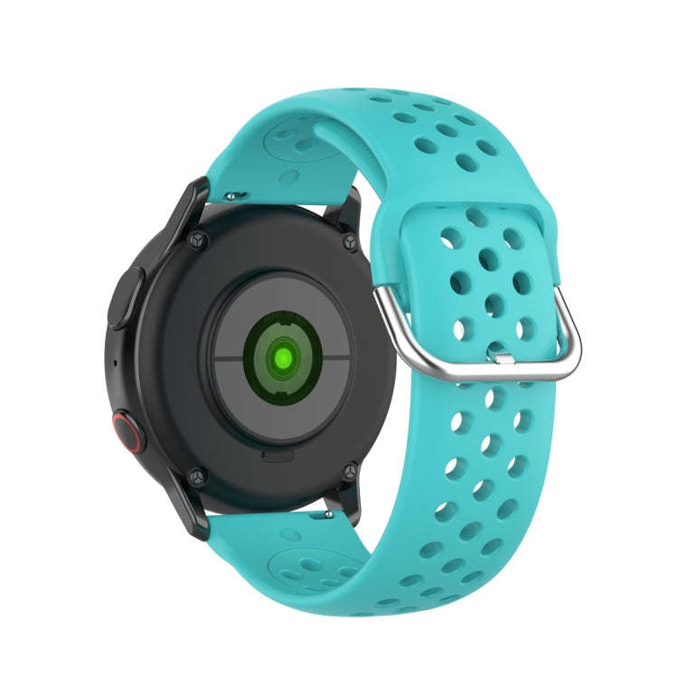 For Galaxy Watch Active2 / Active 20mm Clasp Solid Color Sport Watch Band(Mint Green)