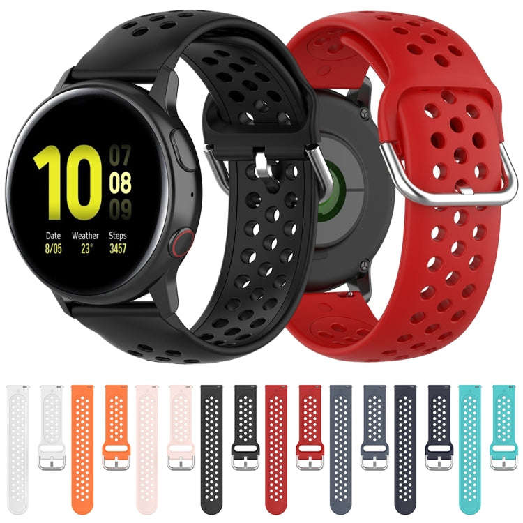 For Galaxy Watch Active2 / Active 20mm Clasp Solid Color Sport Watch Band(Pink)