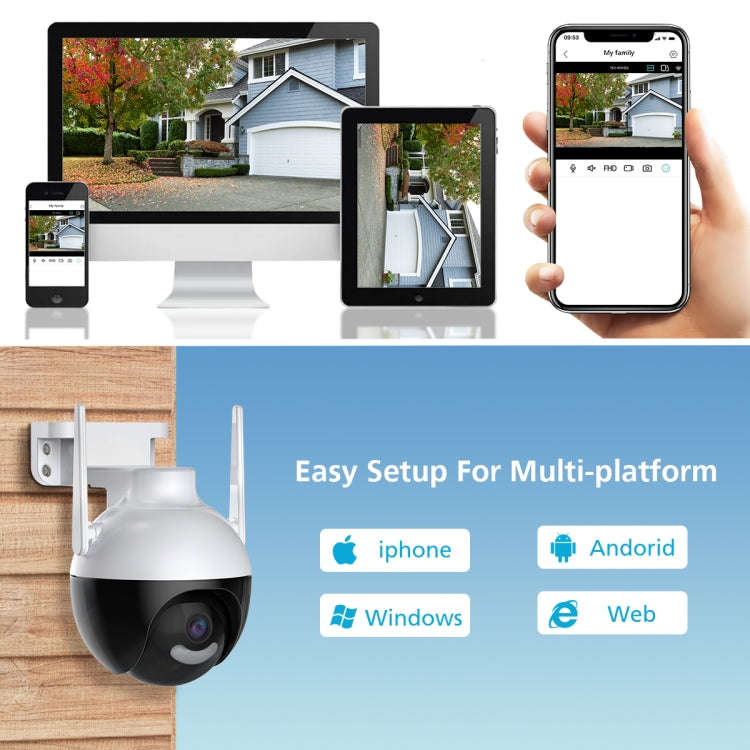 A18 4MP HD Wireless WiFi Smart Surveillance Camera, Specification:AU Plug