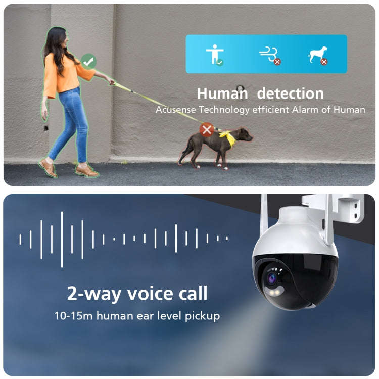 A18 4MP HD Wireless WiFi Smart Surveillance Camera, Specification:AU Plug