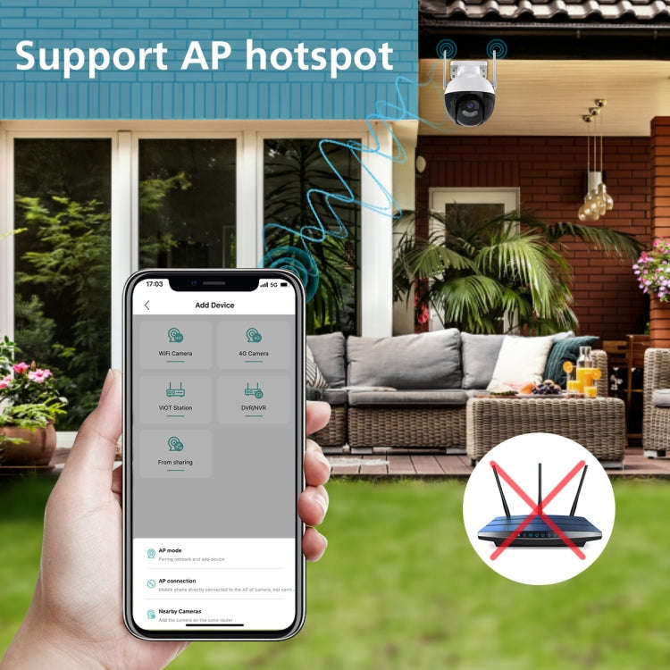 A18 8MP HD Wireless WiFi Smart Surveillance Camera, Specification:UK Plug