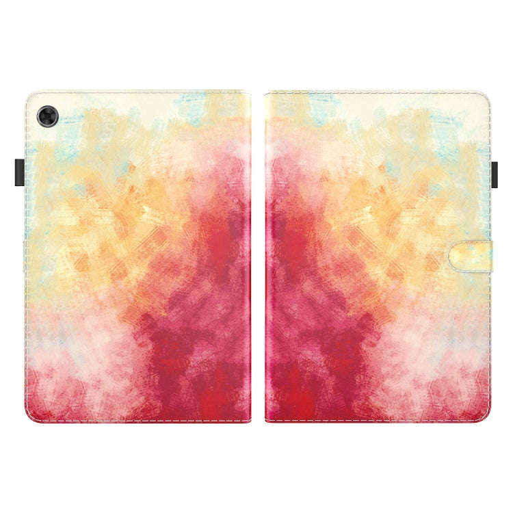 For Lenovo Tab M7 3rd Gen Watercolor Pattern Flip Leather Tablet Case(Spring Cherry)