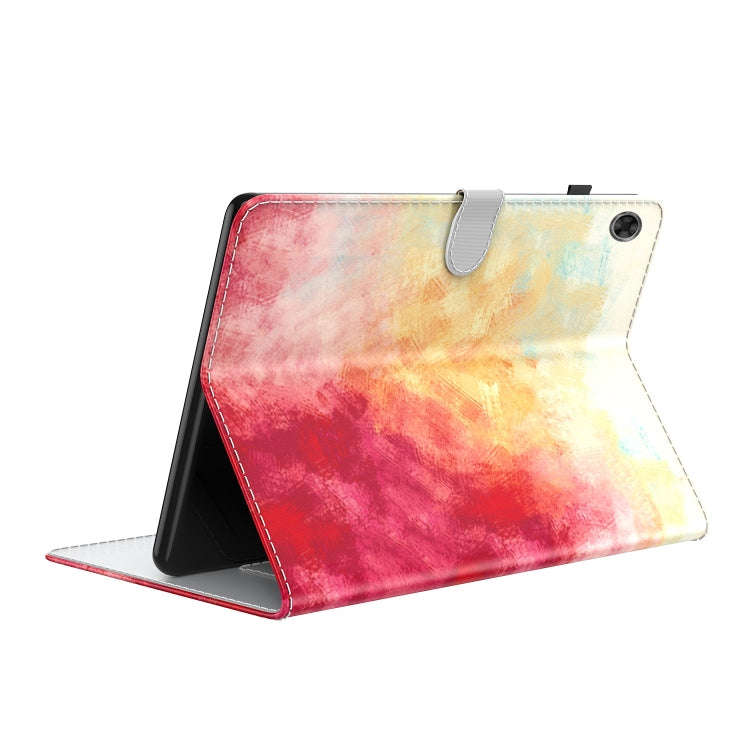 For Lenovo Tab M7 3rd Gen Watercolor Pattern Flip Leather Tablet Case(Spring Cherry)