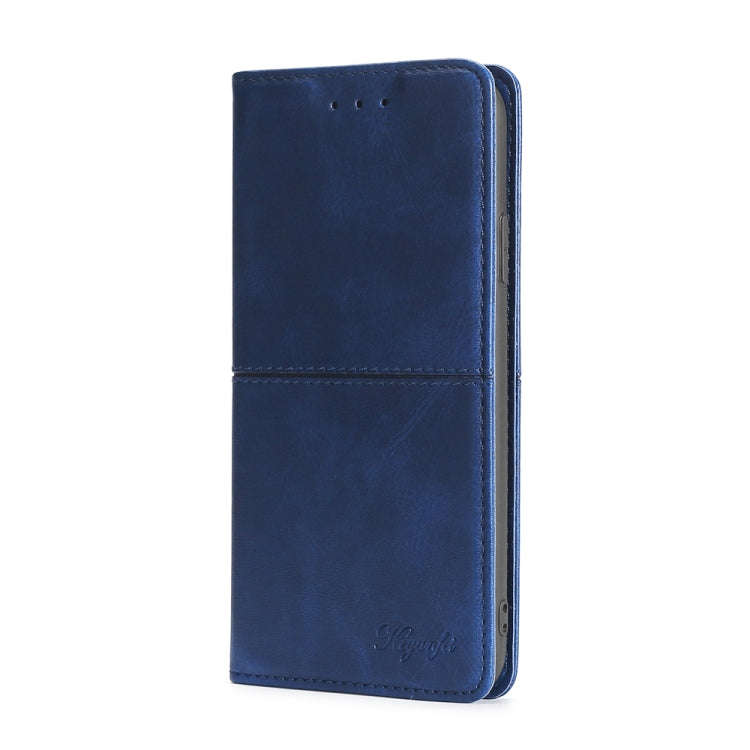 For Sharp Aquos Sense7 Cow Texture Magnetic Leather Phone Case(Blue)