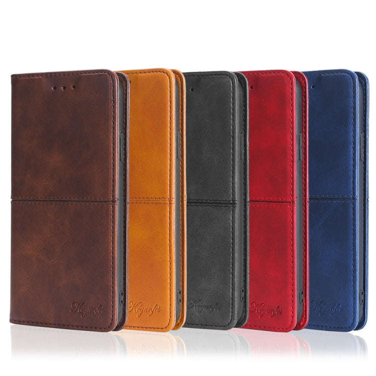 For Sharp Aquos Sense7 Cow Texture Magnetic Leather Phone Case(Light Brown)