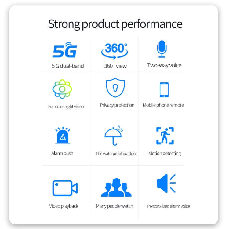 QX65 2MP HD IP66 Waterproof 5G Dual Band Wireless WiFi Camera, Specification:UK Plug
