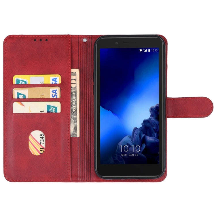 For Alcatel 1C 2019 Leather Phone Case(Red)