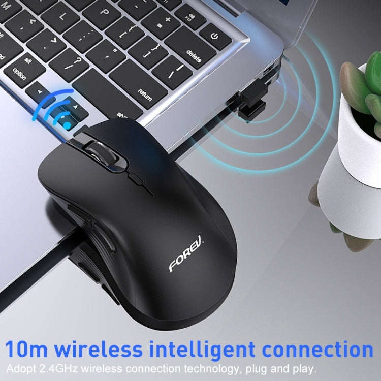 FOREV FV-G200 Wireless Ergonomic Vertical Side Button Mouse(Black)
