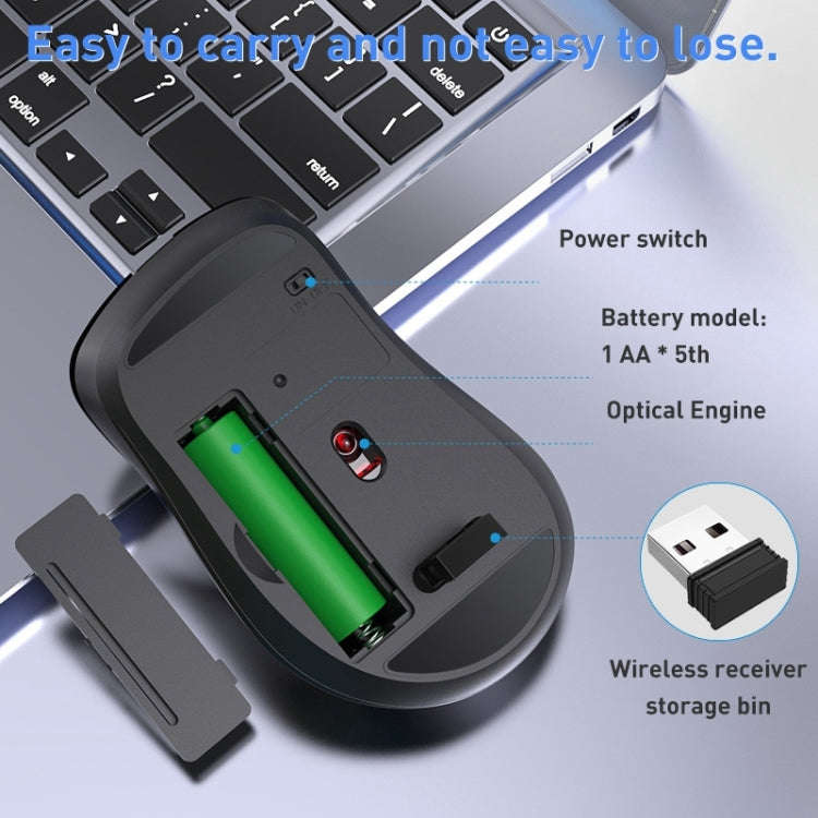 FOREV FV-G200 Wireless Ergonomic Vertical Side Button Mouse(Black)
