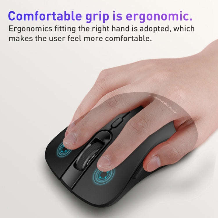 FOREV FV-G200 Wireless Ergonomic Vertical Side Button Mouse(Black)
