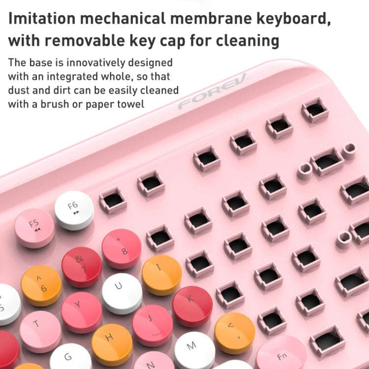 FOREV FFVWI9 Mixed Color Portable 2.4G Wireless Keyboard Mouse Set(Red)