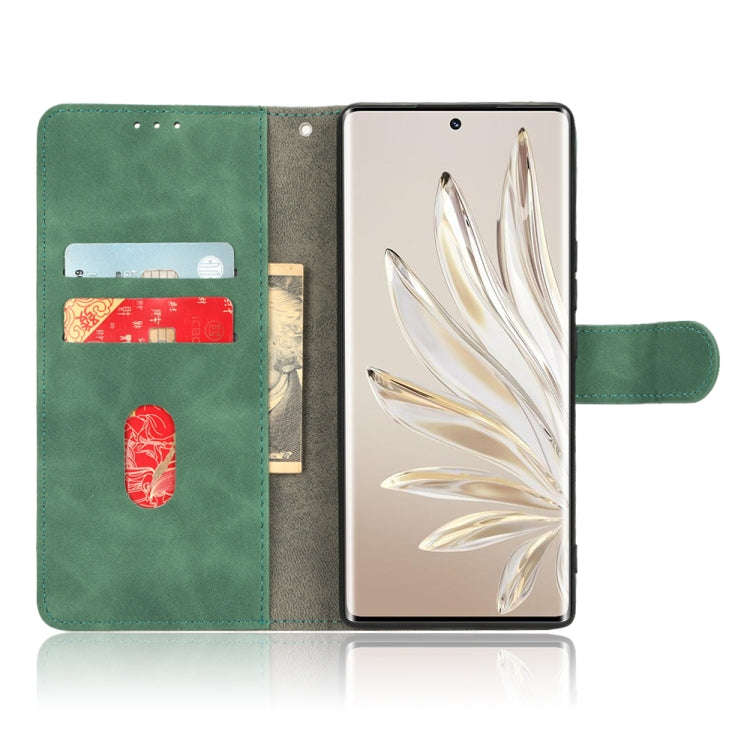 For Honor 70 5G Skin Feel Magnetic Flip Leather Phone Case(Green)