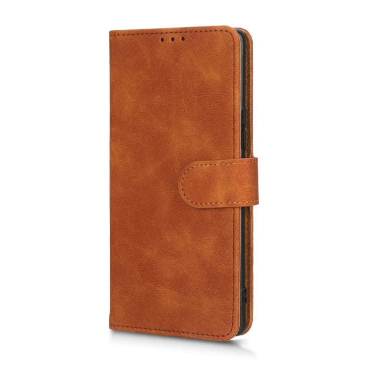 For Honor 70 5G Skin Feel Magnetic Flip Leather Phone Case(Brown)