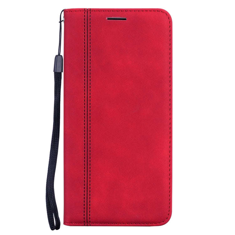 For Honor X7/Play 30 Plus Frosted Business Magnetic Horizontal Flip PU Phone Case(Red)