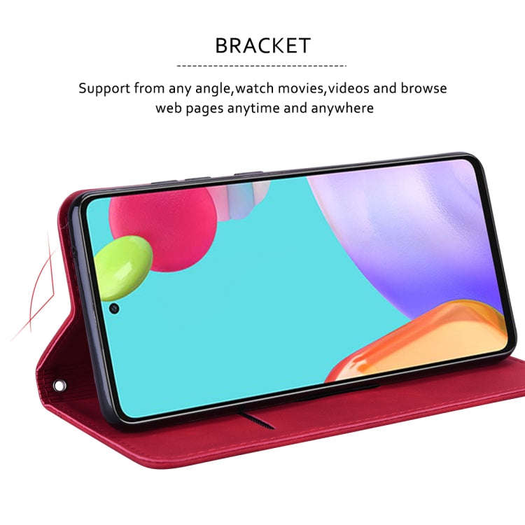 For Honor X7/Play 30 Plus Frosted Business Magnetic Horizontal Flip PU Phone Case(Red)