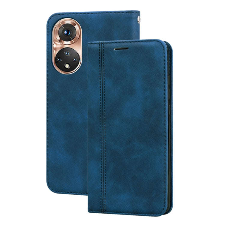 For Honor X7/Play 30 Plus Frosted Business Magnetic Horizontal Flip PU Phone Case(Blue)