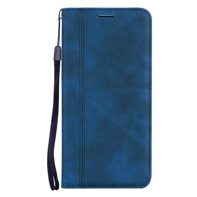 For Honor X7/Play 30 Plus Frosted Business Magnetic Horizontal Flip PU Phone Case(Blue)