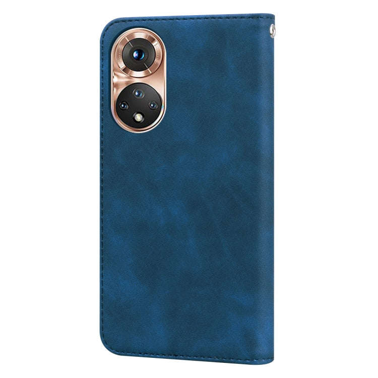 For Honor X7/Play 30 Plus Frosted Business Magnetic Horizontal Flip PU Phone Case(Blue)