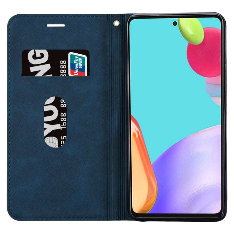 For Honor X7/Play 30 Plus Frosted Business Magnetic Horizontal Flip PU Phone Case(Blue)