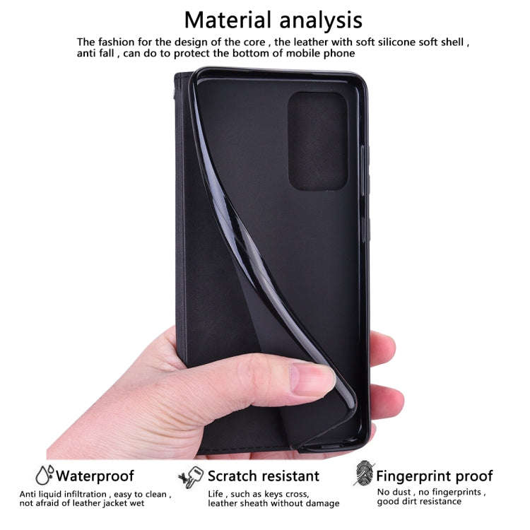 For Honor X7/Play 30 Plus Frosted Business Magnetic Horizontal Flip PU Phone Case(Black)