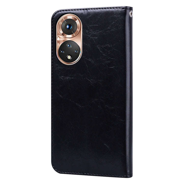 For Honor X7/Play 30 Plus Oil Wax Texture Leather Phone Case(Black)