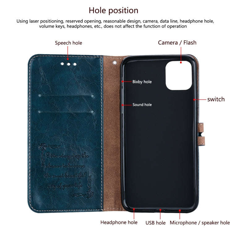 For Honor X7/Play 30 Plus Oil Wax Texture Leather Phone Case(Blue)