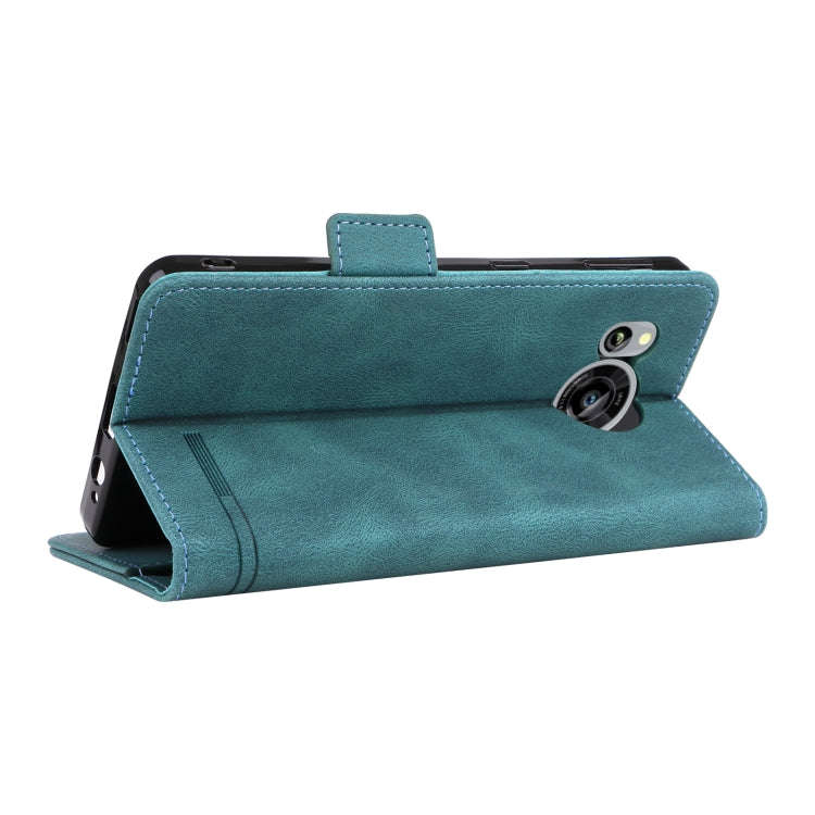 For Sharp Aquos Sense 7 Magnetic Clasp Leather Phone Case(Green)