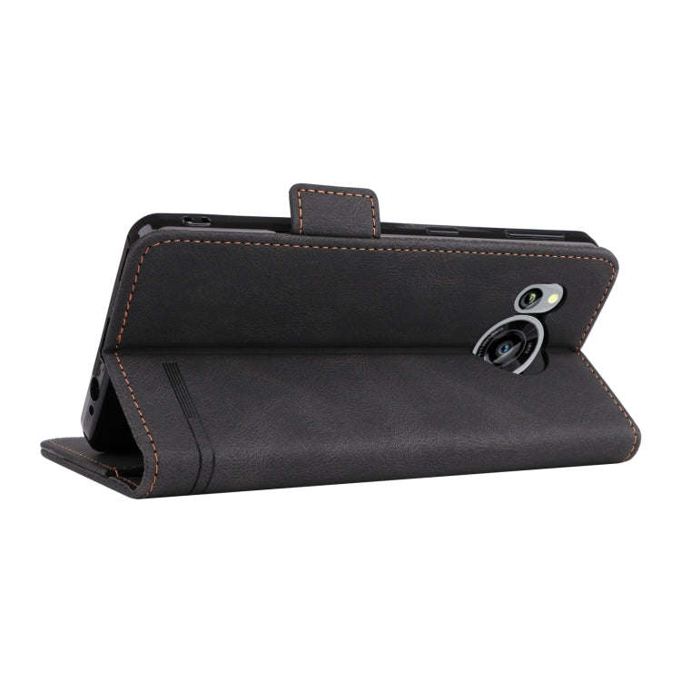 For Sharp Aquos Sense 7 Magnetic Clasp Leather Phone Case(Black)