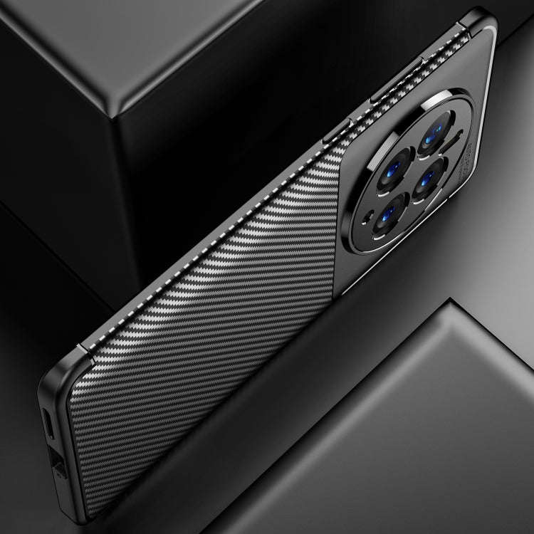 For Huawei Mate 50 Pro Carbon Fiber Texture Fine Hole TPU Phone Case(Blue)