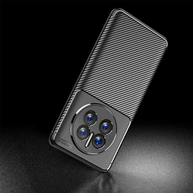 For Huawei Mate 50 Pro Carbon Fiber Texture Fine Hole TPU Phone Case(Blue)