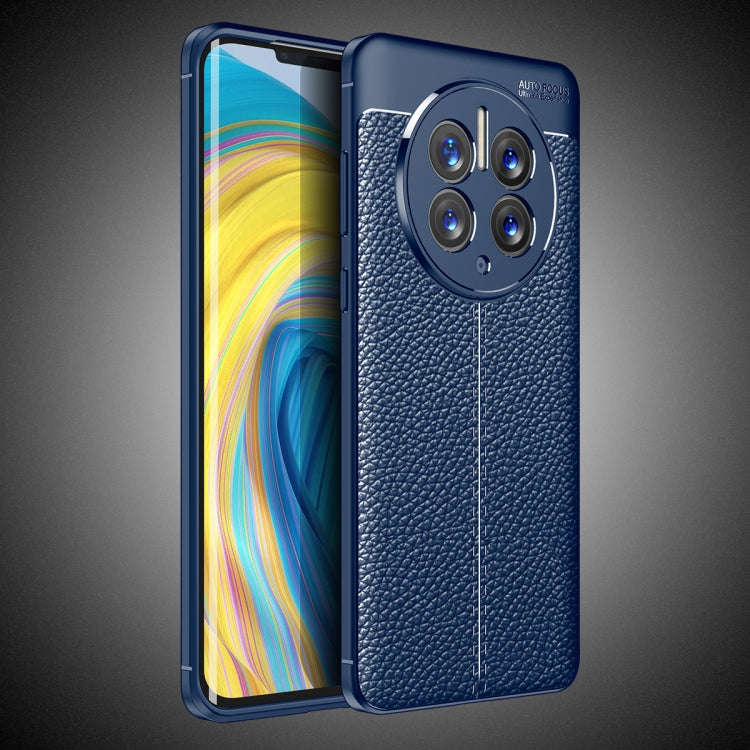 For Huawei Mate 50 Pro Litchi Texture TPU Phone Case(Blue)