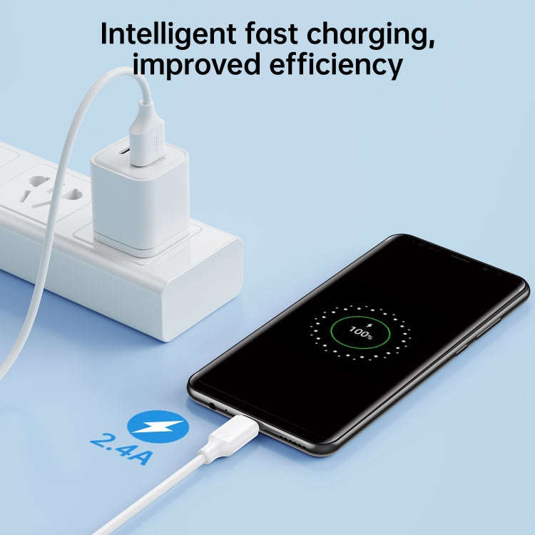 JOYROOM S-UM018A9 2.4A USB to Micro USB Fast Charging Data Cable, Length:1m(Black)