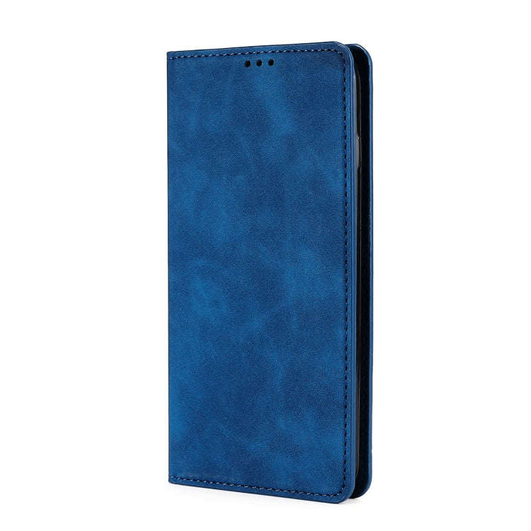 For OnePlus Nord N20 SE 4G Skin Feel Magnetic Flip Leather Phone Case(Blue)