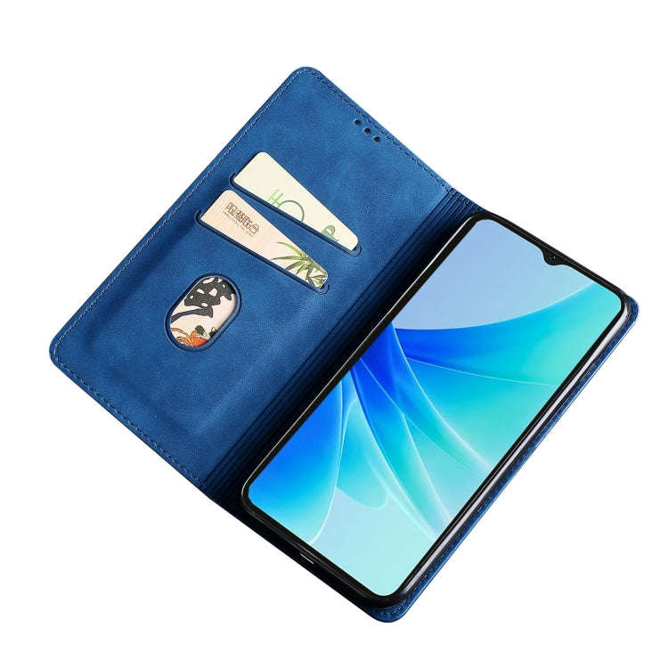 For OnePlus Nord N20 SE 4G Skin Feel Magnetic Flip Leather Phone Case(Blue)