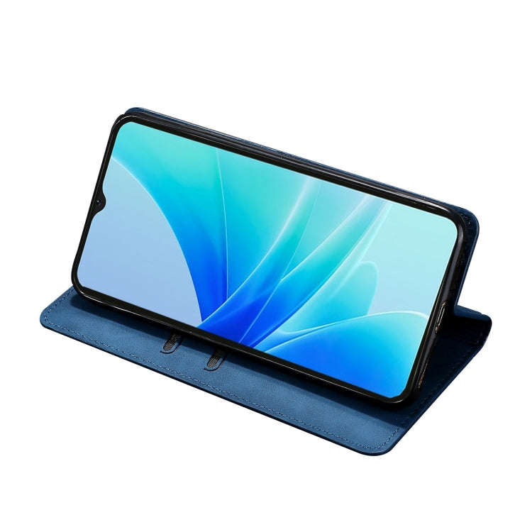 For OnePlus Nord N20 SE 4G Skin Feel Magnetic Flip Leather Phone Case(Blue)