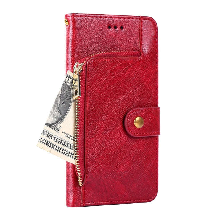 For OnePlus Nord N20 SE 4G Zipper Bag Flip Leather Phone Case(Red)