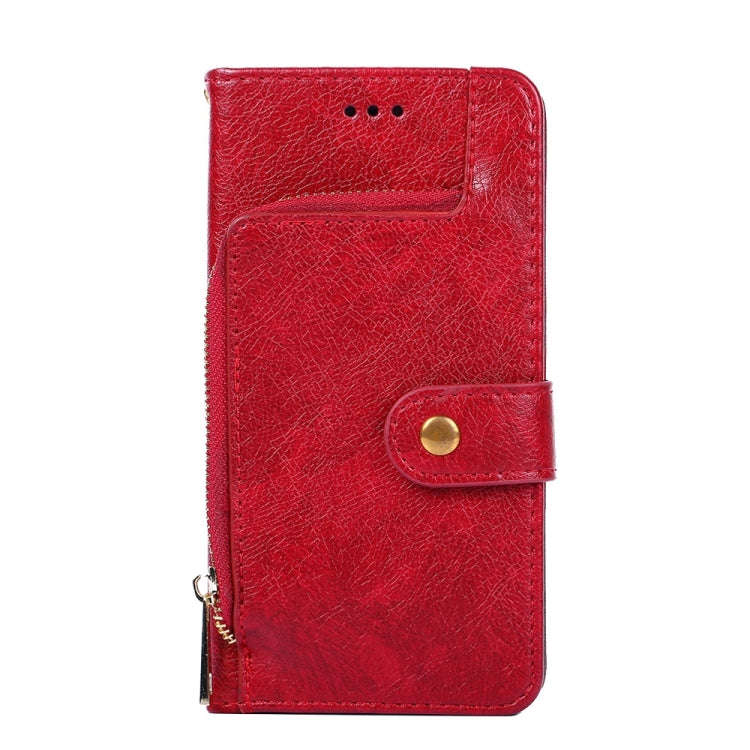 For OnePlus Nord N20 SE 4G Zipper Bag Flip Leather Phone Case(Red)