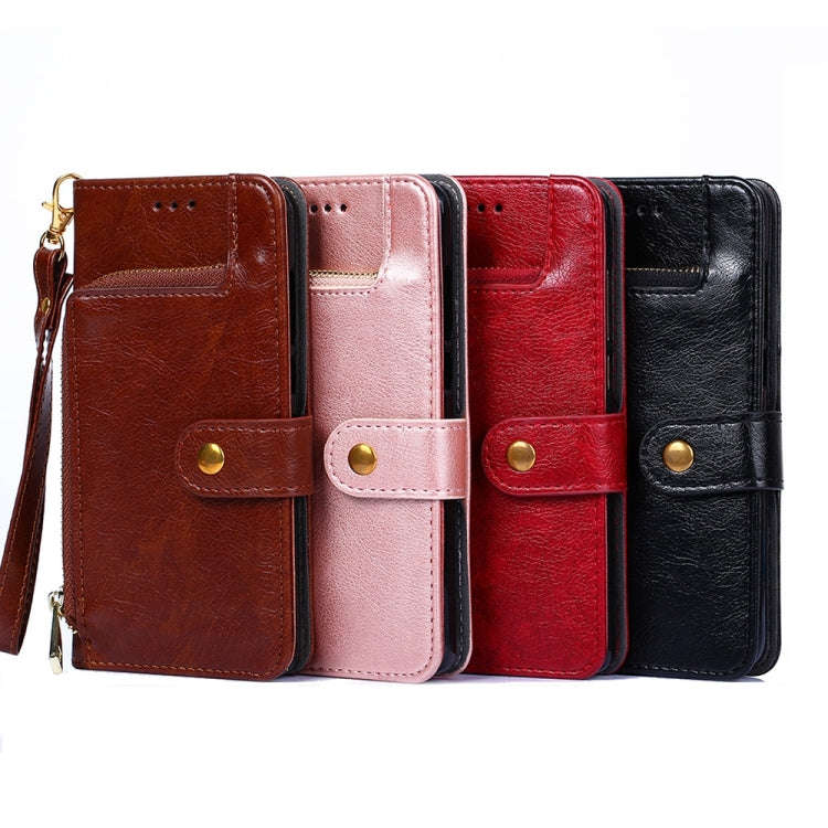 For OnePlus Nord N20 SE 4G Zipper Bag Flip Leather Phone Case(Red)