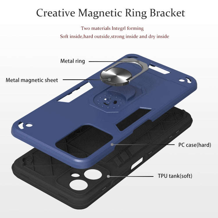 For Tecno Camon 19 Neo 2 in 1 Armour Series PC + TPU Protective Phone Case(Blue)