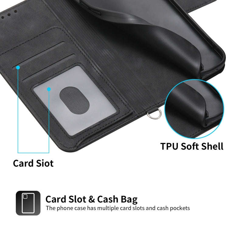 For Google Pixel 6a Skin-feel Flowers Embossed Wallet Leather Phone Case(Black)